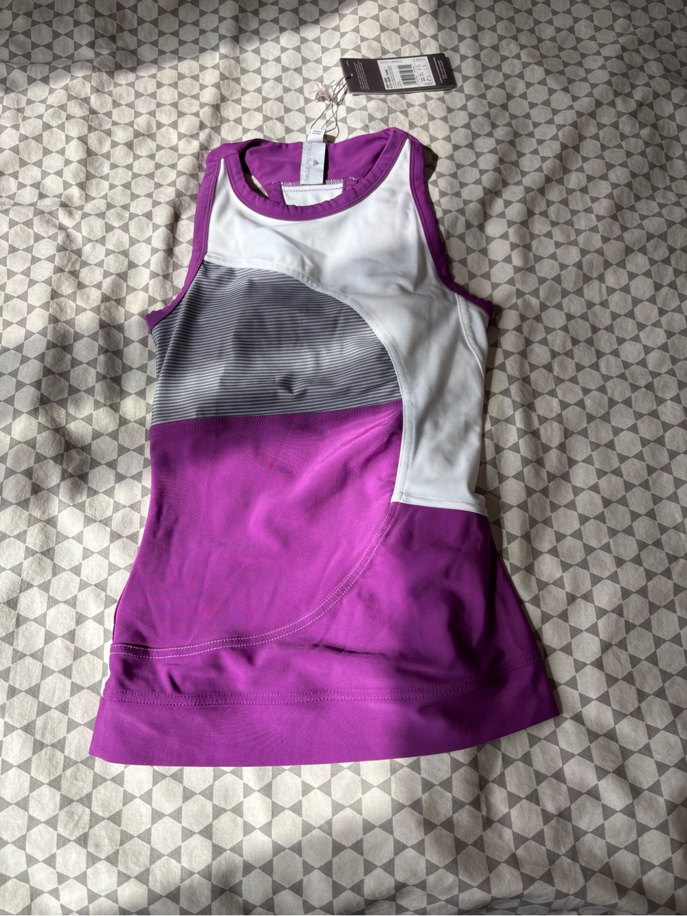 Adidas by Stella McCartney Purple and White Performance Tank
